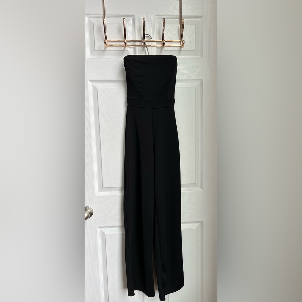 Boohoo Rib Bandeau Jumpsuit